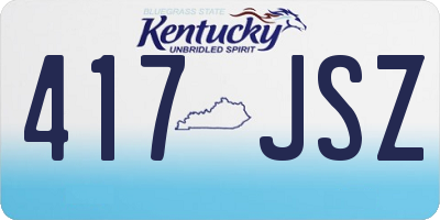 KY license plate 417JSZ