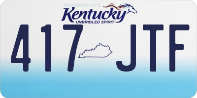 KY license plate 417JTF