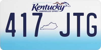 KY license plate 417JTG