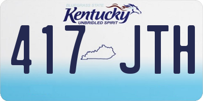 KY license plate 417JTH
