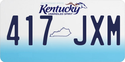 KY license plate 417JXM