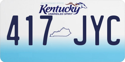 KY license plate 417JYC
