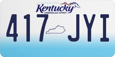 KY license plate 417JYI
