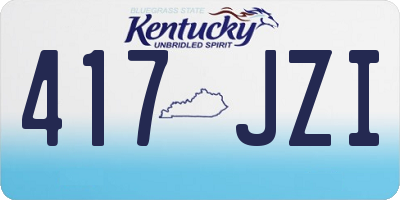 KY license plate 417JZI