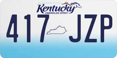 KY license plate 417JZP