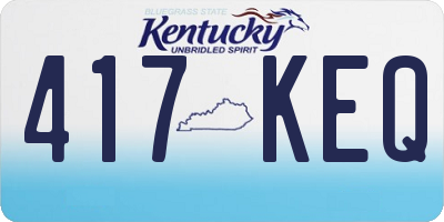KY license plate 417KEQ
