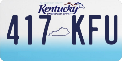 KY license plate 417KFU