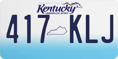 KY license plate 417KLJ