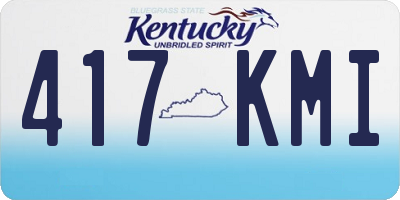 KY license plate 417KMI