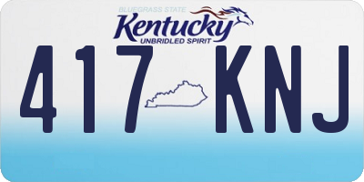 KY license plate 417KNJ