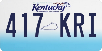 KY license plate 417KRI