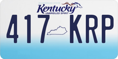 KY license plate 417KRP