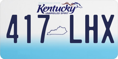 KY license plate 417LHX