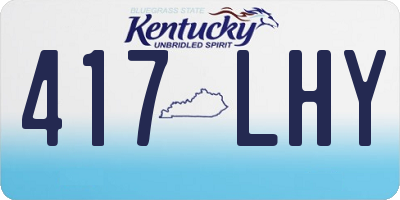 KY license plate 417LHY