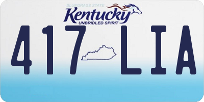 KY license plate 417LIA
