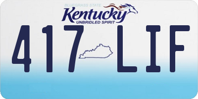 KY license plate 417LIF