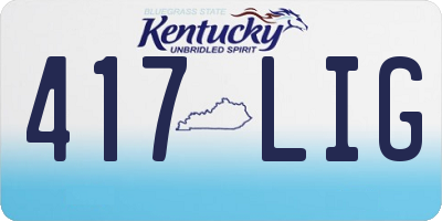 KY license plate 417LIG