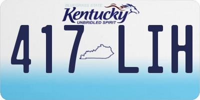 KY license plate 417LIH