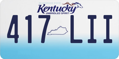 KY license plate 417LII