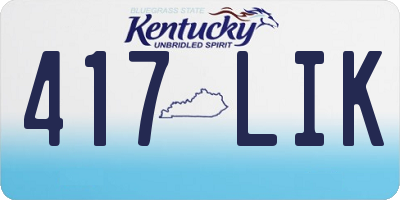 KY license plate 417LIK