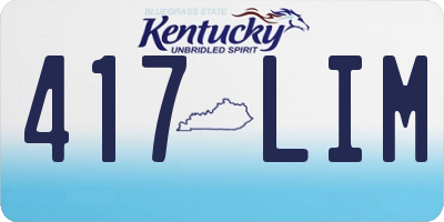 KY license plate 417LIM