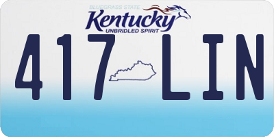 KY license plate 417LIN