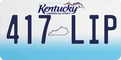 KY license plate 417LIP