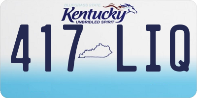 KY license plate 417LIQ