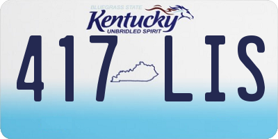 KY license plate 417LIS