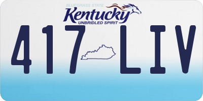 KY license plate 417LIV