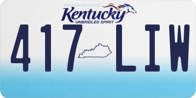 KY license plate 417LIW