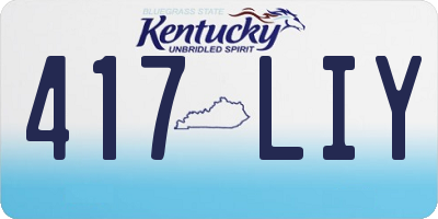 KY license plate 417LIY