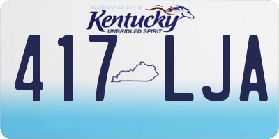 KY license plate 417LJA