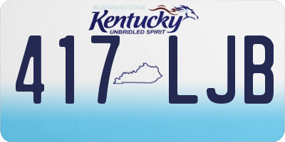 KY license plate 417LJB