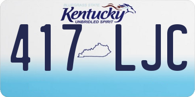 KY license plate 417LJC