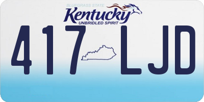 KY license plate 417LJD