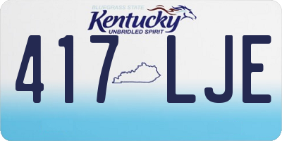 KY license plate 417LJE