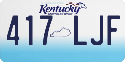 KY license plate 417LJF
