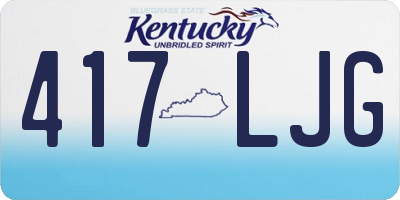 KY license plate 417LJG