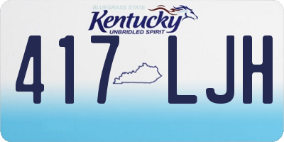 KY license plate 417LJH