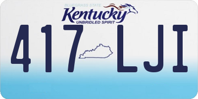 KY license plate 417LJI