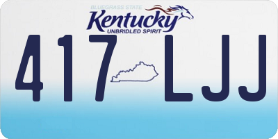 KY license plate 417LJJ