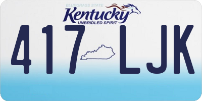 KY license plate 417LJK