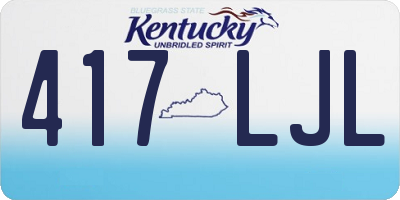 KY license plate 417LJL
