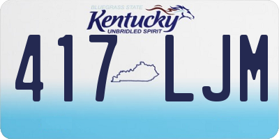 KY license plate 417LJM