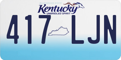 KY license plate 417LJN