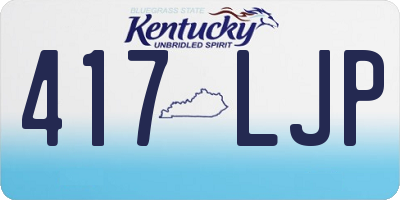 KY license plate 417LJP