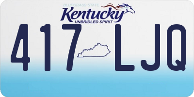 KY license plate 417LJQ