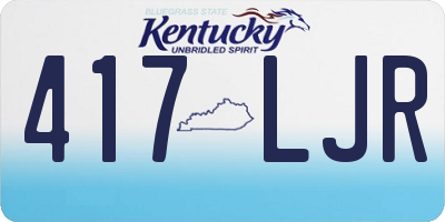 KY license plate 417LJR