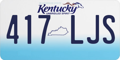 KY license plate 417LJS